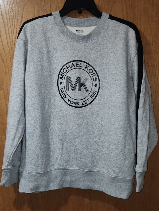 Michael Kors Tops - Michael Kors Grey Logo Crewneck Sweatshirt Medium